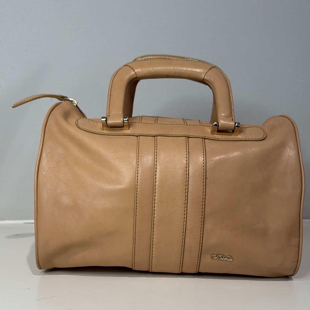 Tre Vero Tan Italian Leather Handbag NWOT
